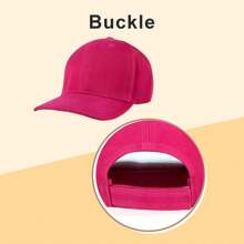 Men's Casual Pure Color Baseball Cap - Rosa magenta - 查看 2