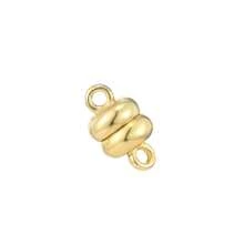 5 pares de conectores magnéticos de 7*12 mm de plata y KC oro para hacer joyas, brazaletes y collares