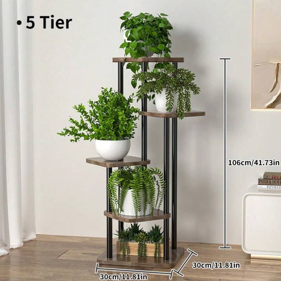 Flower Stand Rack Storage Shelf Iron Plant Holder Home Garden Flower Pot Organizer Living Room Balcony Storage Rack Shelves