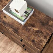 Drawer Storage Cabinet - MarrÓn RÚstico + Negro ClÁsico - View 10