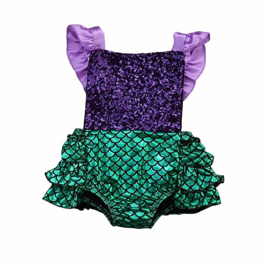 Pañalero, Mameluco Bebe/niña Sirena - Verde - Ver 1