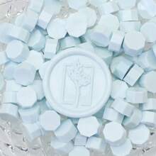100pcs/Bag Blue Wax Sealing Beads, Octagonal Shape, Used For Envelope Seals, Wedding Invitations, Gift Packaging