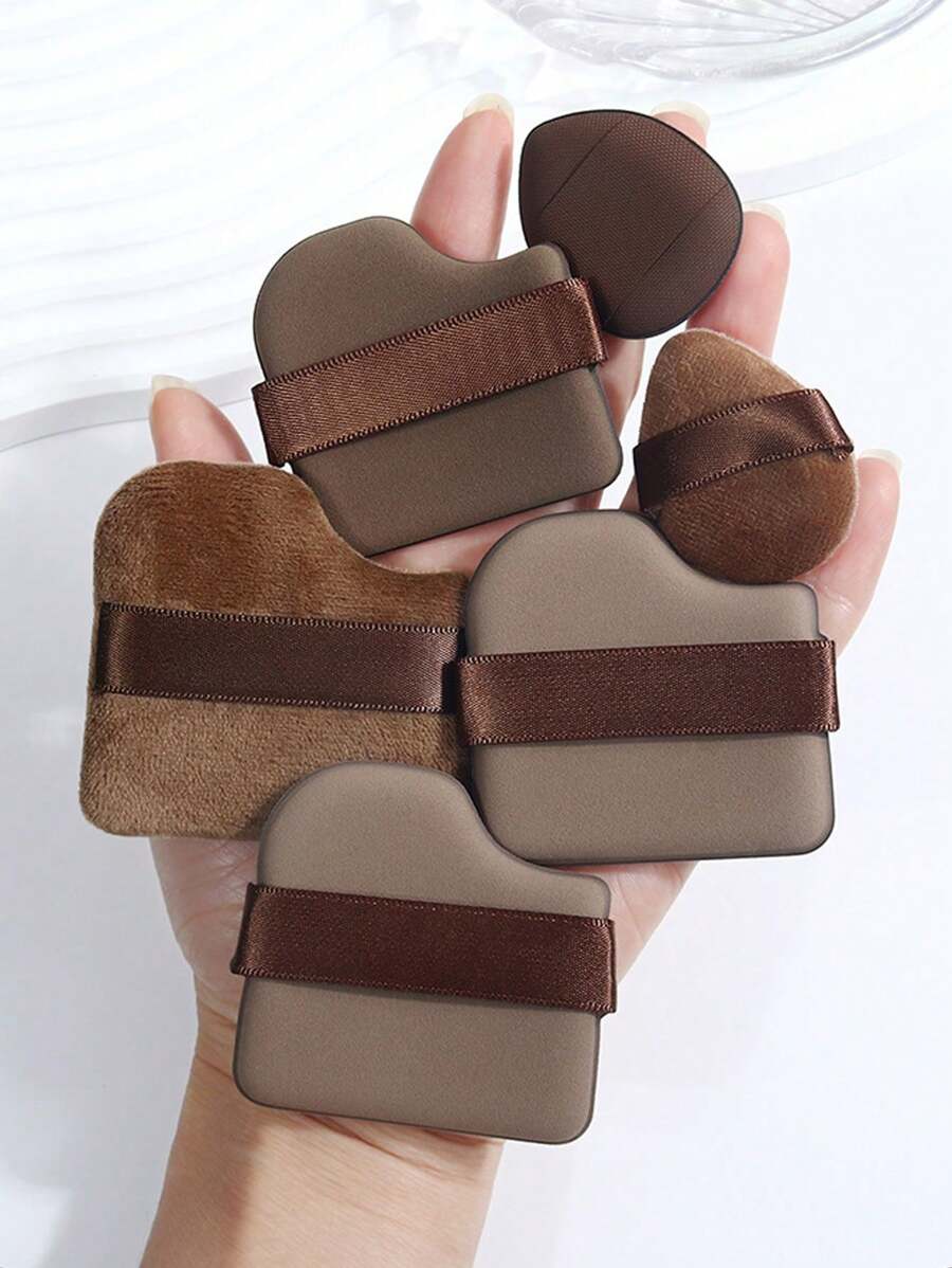 Chocolate Cookie Powder Puff - Thickened, Non-Powdery, Air Cushion Fleece Powder Puff, Dual-Use Makeup Sponge,Makeup,Cheap,Room Decor,Vanity,Travel,Bedroom,Makeup Accessories,Puff,Makeup Blender,Powder Puff,Makeup Sponge - Multicolor - View 1