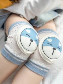 1 对卡通网状透气婴儿护膝和护肘，男女通用 - 彩色 - 查看 7