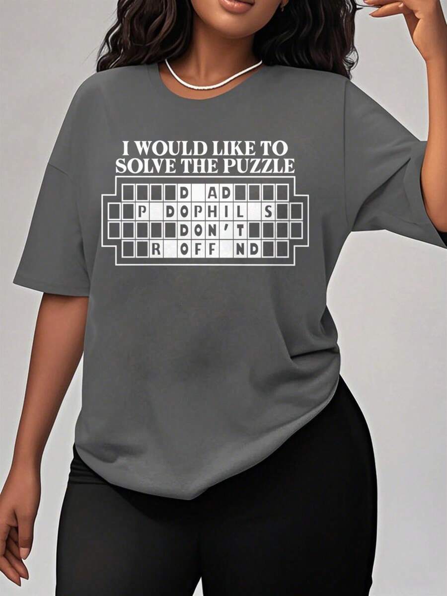 Oversized Style For Women, Dead Pedophiles Don't Reoffend T Shirt, Funny Sayings Casual Shirt For Men And Women, Oversize Type Shirt For Women, Perfect For Holiday Parties Or Gift Giving, Soft And Comfortable - 深灰色 - 查看 1