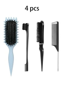 1PC Bounce Hollow Combs Curl Define Styling Brush Smooth Hair Fluffy Comb Massage Home Hair Styling Tool Combs For Woman,Hair Brush,Comb,Hair Tools,Hair Products And Accessories For Barber Salon Beauty Travel Essentials,Back To School,Travel Holiday Essentials,Hair Accessories For Women