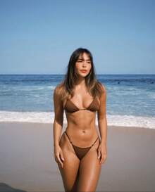 Biquini Fita Marquinha Feminino Regulagem Bronze Verão Carnaval Moda Praia Conjunto