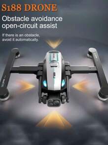 S188 Advanced Version Drone Is Equipped With Brushless Motor, Optical Flow Dual Cameras, And Can Be Electrically Adjusted By 180°. It Can Capture Wonderful Moments. It Has Four-Way Obstacle Avoidance, Is Equipped With 4 Channels And A 6-Axis Gyroscope. It Is Made Of Anti-Drop ABS Material. It Is A Four-Axis Aircraft Toy Suitable For Indoor/Outdoor Play. - Multicolor - View 2