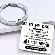 1pc Inspirational Key Chain Gift For Daughter, From Dad And Mom, Remember You Are Braver Than You Think