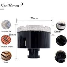 M14 Hartgelöteter Diamant-Lochöffner, 125er Typ Winkelschleifer, M14-Gewinde Hartlöten, Keramik-Fliesen Bohrwerkzeug, Bohrer, Handschleifer Spezialbohrwerkzeug, Geeignet für: Marmor/Granit/Kiesel/Quarz/Beton/Glasstein Wasserbohreinheit, Werkzeugzubehör, Modell: 6-100mm