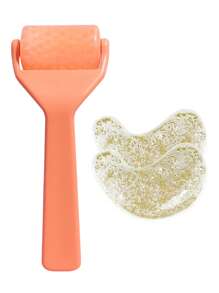 3 件套面部按摩套装：1 件面部按摩凝胶滚轮 + 2 件眼部凝胶贴片，紧致肌肤，减少黑眼圈，是万圣节、圣诞节、母亲节、情人节送给家人和朋友的绝佳礼物 - 彩色 - 查看 12