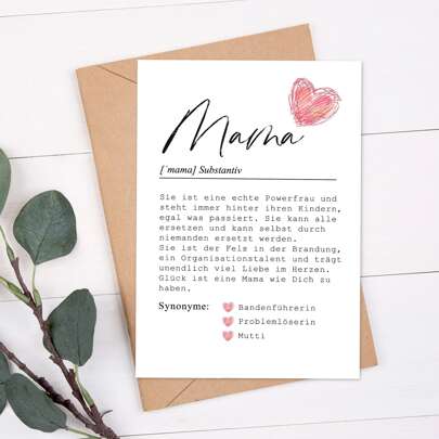 1Pc Mama Greeting C…