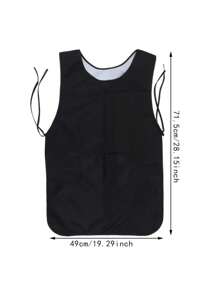 New Large Pockets Hairdressing Cloak Anti-Fouling Vest Hair Stylist Apron Kitchen Waterproof Home Cleaning Solid Color Apron - Multicolor - View 9