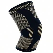 2 piezas de mangas de rodilla de fibra de cobre para hombre y mujer, negro, tallas S/M/L/XL/2XL, accesorios de gimnasio rodillera deportiva de fitness con protección de iones de cobre