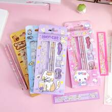 1 pieza Estuche para lápices con inspiración animal, que cumple con múltiples necesidades, set de 6 piezas de artículos de papelería como regalo, artículos de papelería portátiles