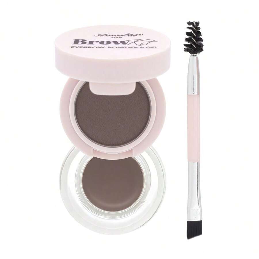 Amor Us Brow Kit 2 In 1 Eyebrow Powder And Gel - Chocolate - View 1