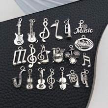 40/200pcs Bulk Musical Note Charms Music Symbol Vintage Elegant Chic Instrument Charms For Earring Necklace Craft Jewelry Making Finding DIY