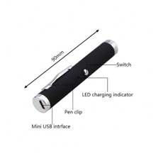 1pc Green Or Red Mini Pocket Laser Pointer, High Power Handheld Compact USB Chargeable Flashlight Laser Beam, Suitable For Outdoor Camping Fishing Presentation Travel Cat Toys