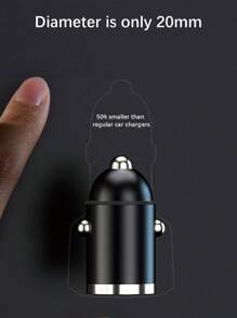 1 个 PD+USB 端口铝合金外壳超快车载充电器，隐藏式迷你双 USB 车载充电器适配器，点烟器