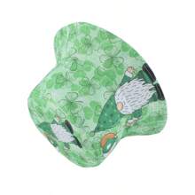 Cartoon Leprechaun Clover Print Reversible Bucket Hat, Fashionable Unisex Sun Protection Hat For Street Wear