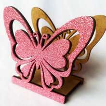 15 SERVILLETEROS DE MARIPOSA ROSA PARA XV AÑOS PORTA SERVILLETAS MIS 15 AÑOS ROSADA - Rosa vieja - Ver 2