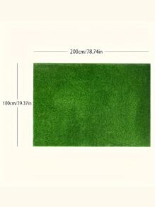 1/2/3Pcs Lush Artificial Grass Mat - Faux Turf Carpet For Outdoor, Wedding, And Balcony Decor Durable Plastic Green Lawn Rug - Green - View 11