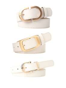 Moda feminina versátil cinto, estilo minimalista cinto de cintura com fivela de pino de alta qualidade