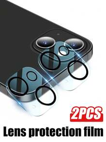 2pcs Tempered Glass Camera Lens Protectors, Scratch-Resistant, Waterproof, Compatible With IPhone 11/12/13/14/15/16 Gift For Birthday, Family, Friends Lens Protector, Phone Accessories Shockproof Anti-Fall Anti-Fall Anti-Fingerprint Full Cover