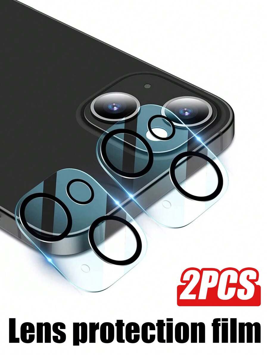 2pcs Tempered Glass Camera Lens Protectors, Scratch-Resistant, Waterproof, Compatible With IPhone 11/12/13/14/15/16 Gift For Birthday, Family, Friends Lens Protector, Phone Accessories Shockproof Anti-Fall Anti-Fall Anti-Fingerprint Full Cover