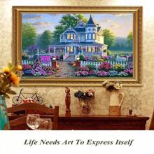 SNA 2025 Castel în stil nou, peisaj, construcție castel, castel, DIY, cusătură în cruce, kituri de broderie, set de lucru manual, ață imprimată pe pânză, casă de țară, vilă, reședință, kit DIY, artizanat, kit de broderie brodată, kituri de cusătură în cruce, kit de croșetat, kit de ace de perforat, accesorii de cusut, kit de cusut, ață de broderie, kit de artizanat, materiale de cusut, model de cusut, croșetat, consumabile pentru artizanat, kit de broderie, model de cusut pentru începători.