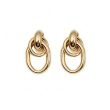 1 件装金色圆形耳环门环吊坠耳环几何吊坠耳环女士珠宝礼物