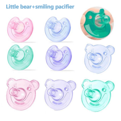 1pc Cute Cartoon Teddy Bear Soft Silicone Pacifier, Mimics Breast Milk Softness, Prevents Nursing Pacifier Pulling, Great Helper For Soothing Emotions, Suitable For Daily Use