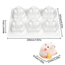 1 Peça Molde de Silicone em Formato de Hamster para Formas de Bolos, Sobremesas, Bolos Mousse, Formas em Formato de Coração para Fazer Sabonete Artesanal, Molde de Chocolate