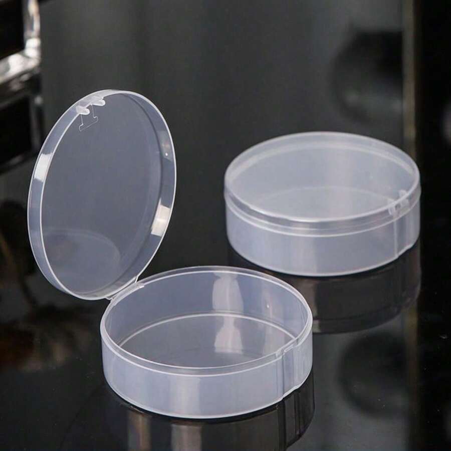 1pc Dustproof Makeup Sponge Storage Box, Rectangular Or Round Cosmetic Organizer, Cosmetic Accessory For Women, Portable Accessories Storage