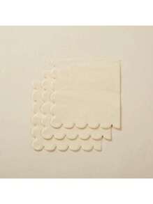 100 片装 5 X 5 英寸餐巾 双层扇形边甜点餐巾 折叠一次性餐巾 适用于晚宴婚礼生日派对新娘周年纪念招待会活动 - 彩色 - 查看 9