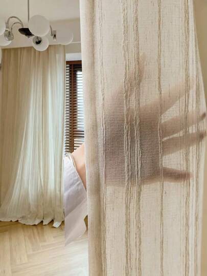 1 pieza de cortina semitransparente con diseño floral calado en estilo bohemio, cortina decorativa para ventana para dormitorio, sala de estar, decoración del hogar, apta para todas las estaciones