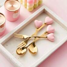 1/2/4/6 pièces Set de fourchette et de cuillère en acier inoxydable de luxe - Couverts mini élégants avec finition miroir - Idéal pour le thé de l'après-midi, les mariages, les cafés et les voyages - Cadeaux de vaisselle haut de gamme pour les femmes, les remises de diplômes, la fête des mères et les anniversaires - résistants à la rouille