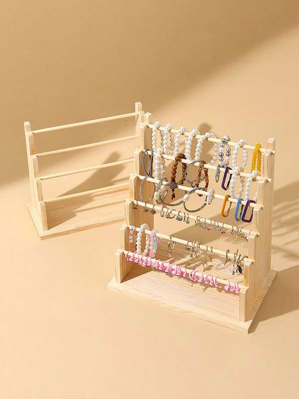 1 Stück Holz Schmuckständer, mehrstöckiger Leiter-Stil Schmuckaufbewahrungsorganizer für Hochzeitsveranstaltungen