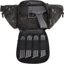 1pc Classic Tactical Concealed Carry Fanny Pack - Durable Oxford Fabric, Gun Holster, Magazine Pouch, Zipper Closure, User-Friendly Design, Black