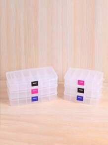 5PCS Storage Box, 5 Compartment And 6 Compartment Clear Visible Plastic Accessory Compartment Clear Container, 5 Compartment 6 Compartment Fixed Storage Box, 5 Compartment 6 Compartment Transparent Plastic Box, Jewelry Item Box, Gadget Parts Box, Packaging Box, Compartment Craft Box, Adjustable For Bead Artwork DIY Crafts Jewelry Fishing Tools Bead Storage