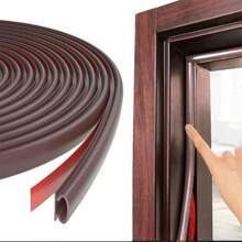 1pc Anti-Theft Door Windproof Soundproof Self-Adhesive Weatherstrip, Available In 100cm, 300cm, 600cm, 1000cm Length, White/Black/Brown Sealing Strip To Reduce Noise