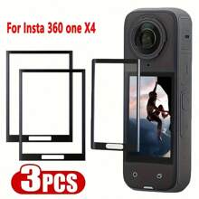 samidann 3 件装钢化玻璃屏幕保护膜，兼容 Insta360 X4，超清晰、防指纹、触摸灵敏度屏幕保护配件