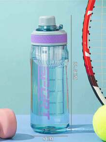 1PC/630ml-Large-Capacity Fitness Water Bottle - Drop-Proof And Leak-Proof Plastic Summer Cup - High Temperature Resistant Water Bottle For Boys - Portable Student Sports Cup - Fitness For Pregnant Women - Leak-Proof And Drop-Proof Plastic Cup - Men's And Women