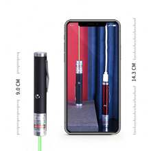 1pc Green Or Red Mini Pocket Laser Pointer, High Power Handheld Compact USB Chargeable Flashlight Laser Beam, Suitable For Outdoor Camping Fishing Presentation Travel Cat Toys