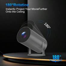 The Latest 4K Ultra HD Projector From 2025 In A Classy Silver-Gray Design And With Android System: An All-Rounder For The Office, Home Cinema And Outdoors. Compact And Portable, Can Be Connected To Smartphones And Computers Via WLAN/Bluetooth. - 查看 4