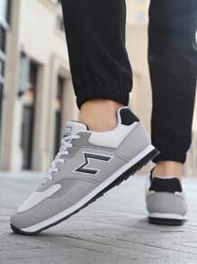 Lightweight Breathable Athletic Shoes For Teenagers & Unisex, Fashionable Patchwork Casual Sneakers, Classic Retro Shoes, Comfortable Non-Slip Training Shoes, Suitable For School, Street, Travel, Hiking