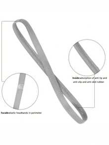 1/3pcs Lightweight Portable Thin Elastic Sports Headband, Silicone Grip Sweatband Mini, Suitable For Workout Yoga Pilates, Thin Sports Headband, Suitable For Gym/Hockey/Soccer Elastic Non-Slip Sports Headband Unisex - Multicolor - View 9