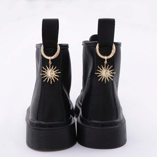 2 Stücke Strass Stern, Mond und Sonne Schuh Absatz Dekoration, DIY Schuhaccessoires, Absatz Anhänger, passend für Schuhe & Stiefel