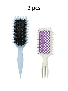 1PC Bounce Hollow Combs Curl Define Styling Brush Smooth Hair Fluffy Comb Massage Home Hair Styling Tool Combs For Woman,Hair Brush,Comb,Hair Tools,Hair Products And Accessories For Barber Salon Beauty Travel Essentials,Back To School,Travel Holiday Essentials,Hair Accessories For Women