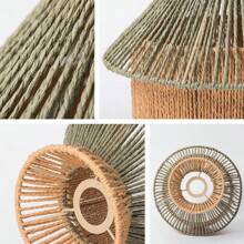 1 chụp đèn bằng dây giấy dệt tay - Vỏ đèn thả phong cách Bohemian cho nhà hàng, quán bar, nhà riêng và phòng trà - Đèn treo trang trí độc đáo và nghệ thuật (Không có nguồn điện) - Nhiều màu - Xem 8